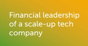 financial leadership of a scale-up tech company